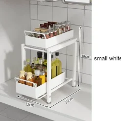 Organizer unter der Spüle – Mehrschichtige Schrankregalaufbewahrung