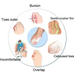 Orthopädischer Zehentrenner – Fußkorrektor aus Silikongel
