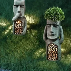 Osterinsel-Statue-Pflanzgefäß – Garten-Blumentopf-Dekor