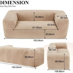 Oversized Plush Sofa - Modern Soft Comfort Couch