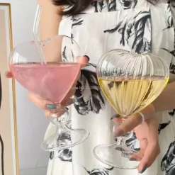 Paar Glasbecher-Set – Herz, Liebesvogel, Cocktail-Tee-Kaffeetassen