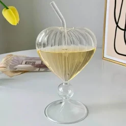 Paar Glasbecher-Set – Herz, Liebesvogel, Cocktail-Tee-Kaffeetassen