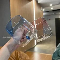 Paar-Glasbecher - Romantisches Trinkgeschirr mit Farbverlauf, 2er-Set