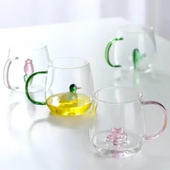 Paar-Glasbecher - Romantisches Trinkgeschirr mit Farbverlauf, 2er-Set