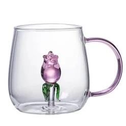 Paar-Glasbecher - Romantisches Trinkgeschirr mit Farbverlauf, 2er-Set