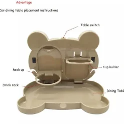 Panda-Tablett für den Rücksitz des Autos – Multifunktionaler Organizer für Kinder