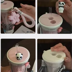 Panda-Wasserflasche – entzückender wiederverwendbarer Getränkebehälter für Kinder und Erwachsene