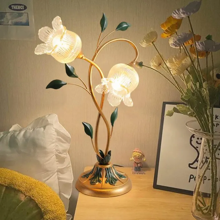 Pastoral Rose Tischlampe - Dekorative Akzentbeleuchtung