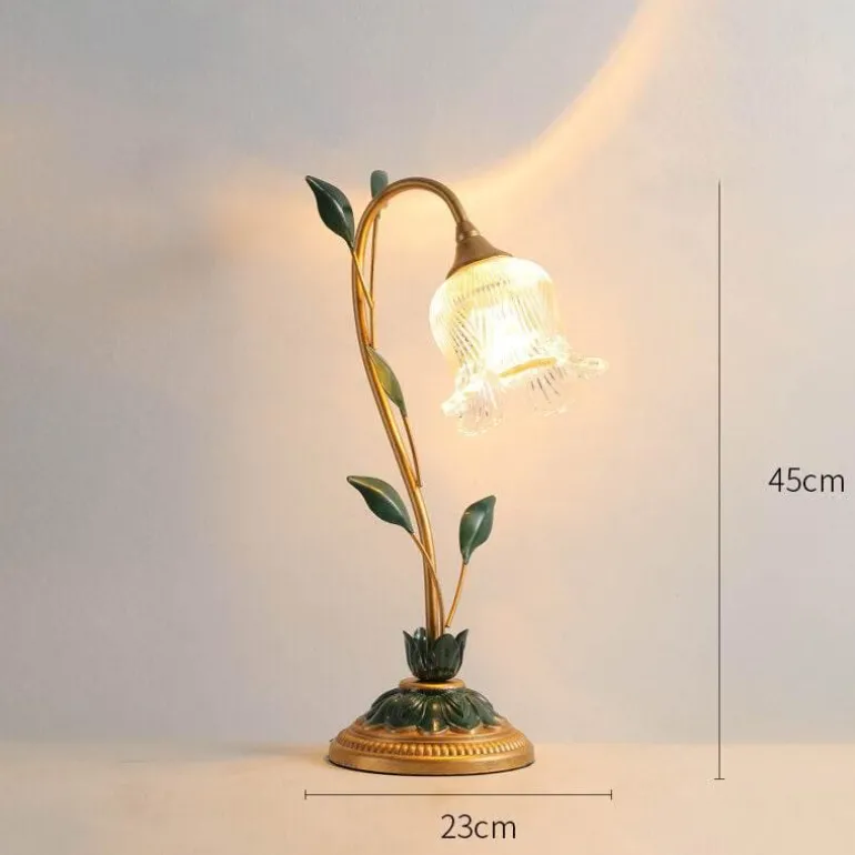 Pastoral Rose Tischlampe - Dekorative Akzentbeleuchtung