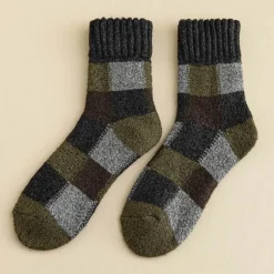 Patchwork-Crew-Socken für Herren – stilvolles, farbenfrohes Design