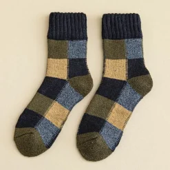 Patchwork-Crew-Socken für Herren – stilvolles, farbenfrohes Design