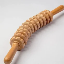 1pc Handheld Holz Massager mit 12 Rollen Trigger Punkt Therapie