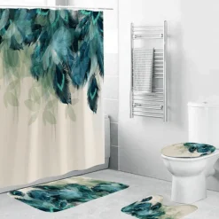 Pfauen-Duschvorhang – Farbenfrohes Badezimmer-Dekor-Accessoire