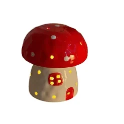 Pilz Keramik Nachttischlampe - Verträumtes Nachtlicht