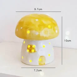 Pilz Keramik Nachttischlampe - Verträumtes Nachtlicht