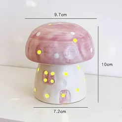 Pilz Keramik Nachttischlampe - Verträumtes Nachtlicht