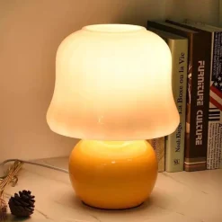 Pilz Tischlampe - Sanft leuchtendes Nachtlicht Dekor