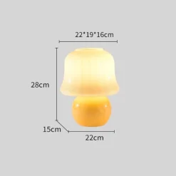 Pilz Tischlampe - Sanft leuchtendes Nachtlicht Dekor