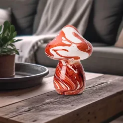 Pilzlampe aus Buntglas – Einzigartige dekorative Leuchte