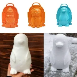 Pinguin-Schneeballmacher – Winter-Eisform für Spaß im Freien
