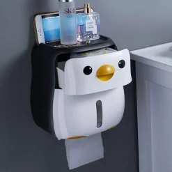 Pinguin-Toilettenpapierhalter – Niedliches Badezimmer-Organizer-Dekor