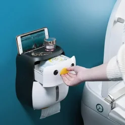 Pinguin-Toilettenpapierhalter – Niedliches Badezimmer-Organizer-Dekor