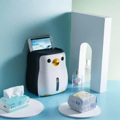 Pinguin-Toilettenpapierhalter – Niedliches Badezimmer-Organizer-Dekor