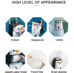 Pinguin-Toilettenpapierhalter – Niedliches Badezimmer-Organizer-Dekor