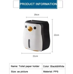 Pinguin-Toilettenpapierhalter – Niedliches Badezimmer-Organizer-Dekor