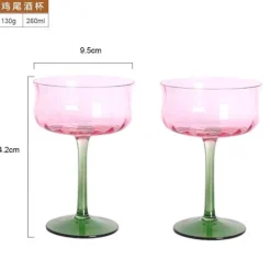 Pink Ripple Kristall-Weinglas-Set – Elegante Champagner-Rotweingläser