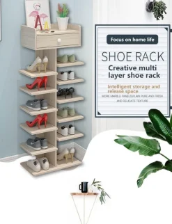 Platzsparendes mehrstöckiges Schuhregal – einfaches Lagerregal