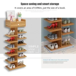 Platzsparendes mehrstöckiges Schuhregal – einfaches Lagerregal