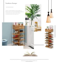 Platzsparendes mehrstöckiges Schuhregal – einfaches Lagerregal