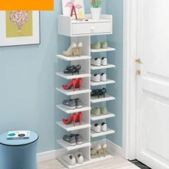 Platzsparendes mehrstöckiges Schuhregal – einfaches Lagerregal