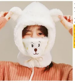 Plüschbär-Schalmaske – warmes Winteraccessoire