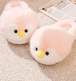 Plüsch-Hausschuhe „Happy Penguins“ – bequemes, gemütliches Schuhwerk