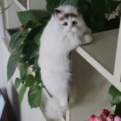 Plüschkatzenfigur - Niedliche Schreibtischdekoration