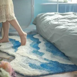 Plüsch-Wellenteppich – Weicher, rutschfester Teppich im Surf-Stil