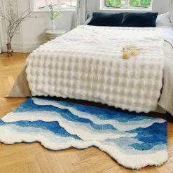 Plüsch-Wellenteppich – Weicher, rutschfester Teppich im Surf-Stil