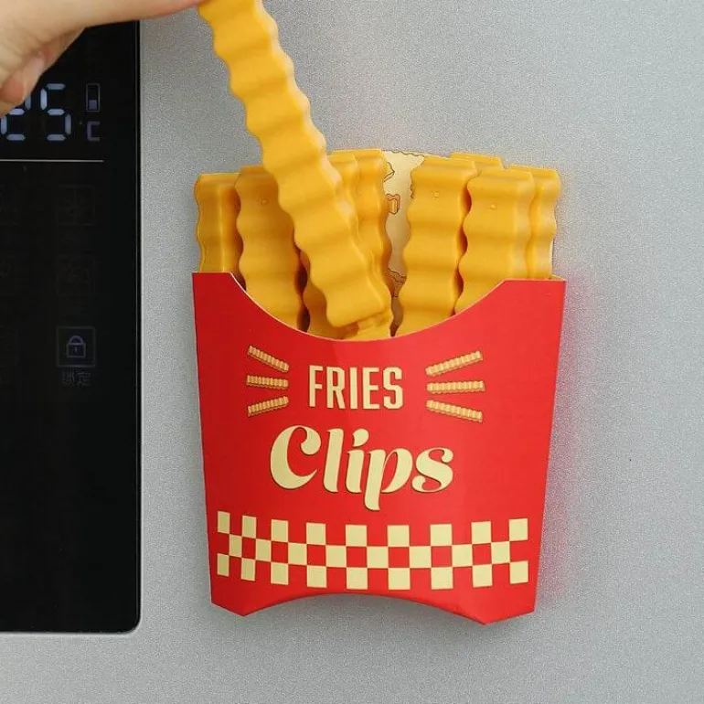 Pommes Frites Verschlussklammern - Lebensmittel Frischhalteklammern