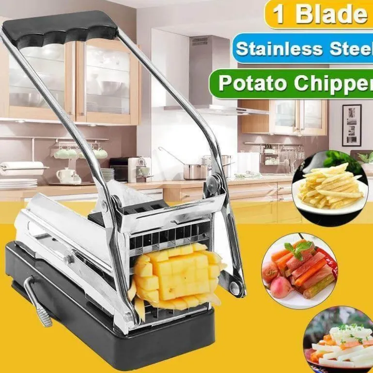 Pommes-Frites-Schneider aus Edelstahl – Professioneller Kartoffelstreifen-Maker