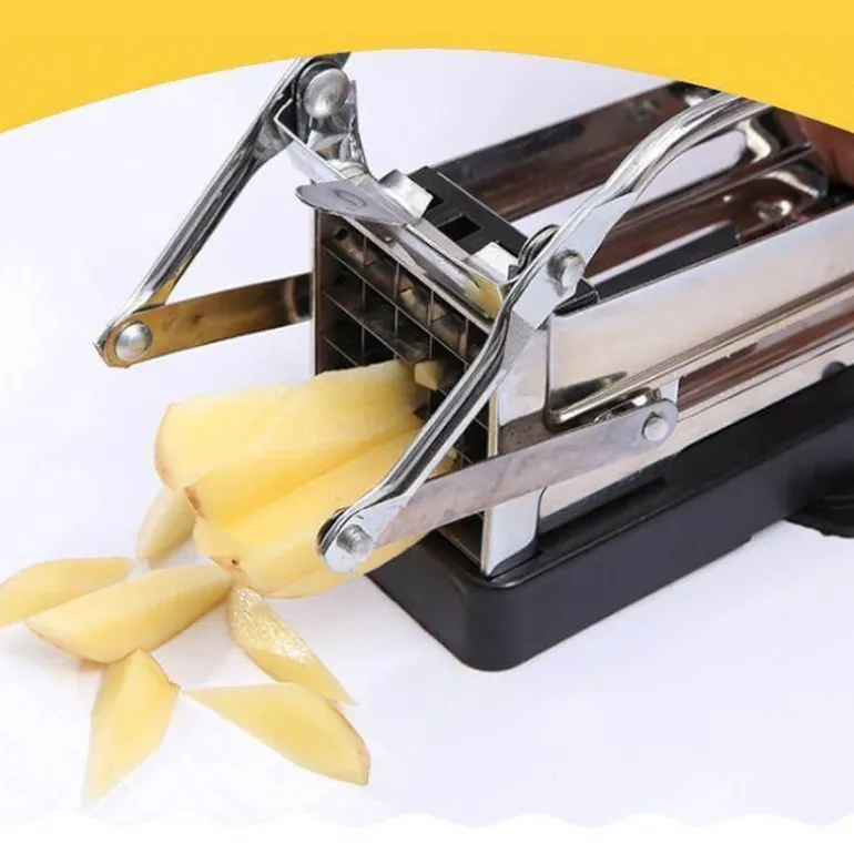Pommes-Frites-Schneider aus Edelstahl – Professioneller Kartoffelstreifen-Maker