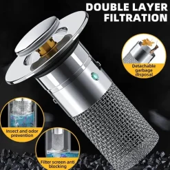 Pop-up-Spülbeckensieb – Abflussabdeckung gegen Verstopfung