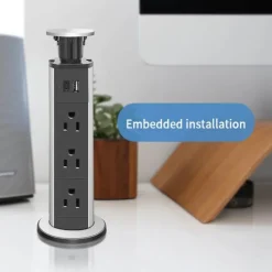 Pop-Up-Steckdosenleiste – Kabelmanagement-Organizer für Schreibtische