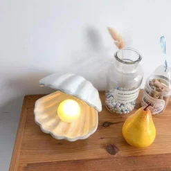 Portable Shell Night Light - Decorative Pearl Lamp