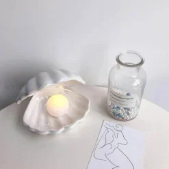 Portable Shell Night Light - Decorative Pearl Lamp