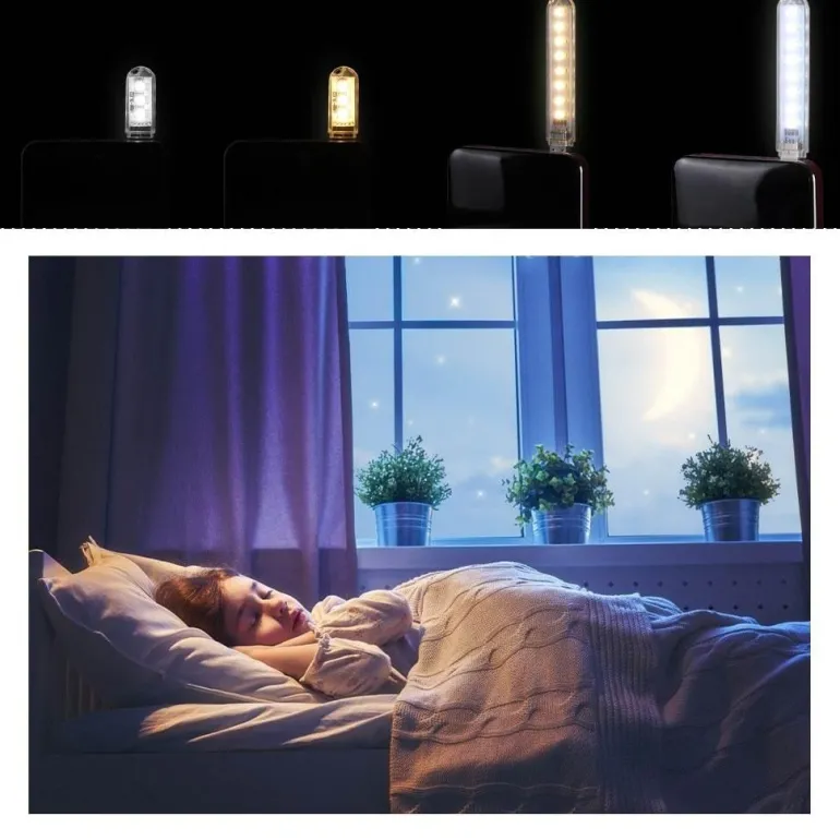 Portable USB LED Night Light - Soft Glow Lamp