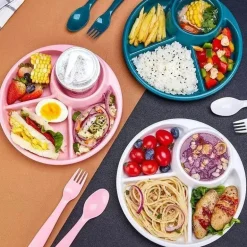 Portionskontrolle, unterteilter Mahlzeitenplaner-Teller – Leitfaden für gesunde Ernährung