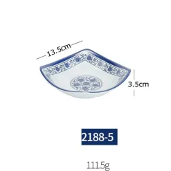 Porzellan-Geschirrset - Blau-weißes Imitationsgeschirr