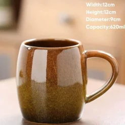 Porzellantasse mit großem Fassungsvermögen – Keramiktasse für Kaffee und Tee fürs Büro